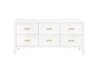LivingStyles Soloman 6 Drawer Dresser, Satin White offer
