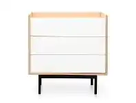 Horton 3 Drawer Chest, Natural / White
