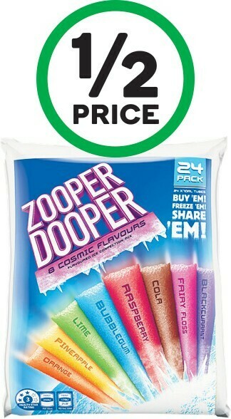Woolworths Zooper Dooper 24 x 70ml offer