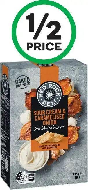Woolworths Red Rock Deli Gourmet Crackers 130g or Red Rock Deli Style Crackers 135g offer