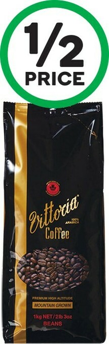 Woolworths Vittoria Mountain Grown Coffee Beans or Ground 1 kg offer
