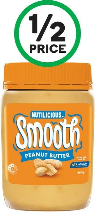 Woolworths Nutilicious Peanut Butter 460g offer