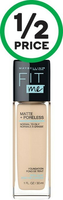 Woolworths Maybelline FitMe Matte & Poreless Foundation 30ml offer