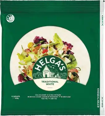 Woolworths Helga’s Wraps Varieties 445-508g Pk 7-8 offer