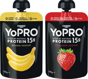 Woolworths YoPro Yoghurt Pouch 150g offer