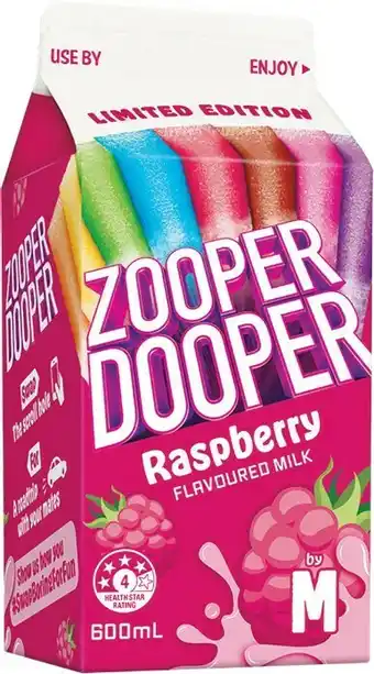 Woolworths Zooper Dooper Raspberry 600ml – From the Fridge offer