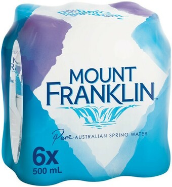 Woolworths Mount Franklin Spring Water 6 x 500ml offer