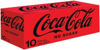 Woolworths Coca-Cola, Sprite or Fanta Soft Drink Can Varieties 10 x 375ml offer