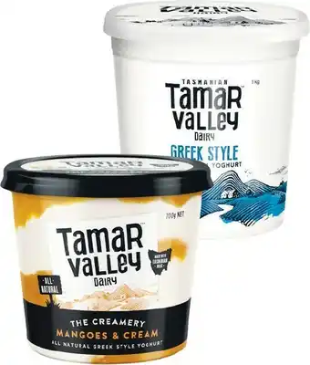 Woolworths Tamar Valley Greek Yoghurt 1 kg or Tamar Valley Creamery Yoghurt 700g – From the Fridge offer