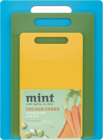 Woolworths MINT Chopboard Colour Pk 4 offer