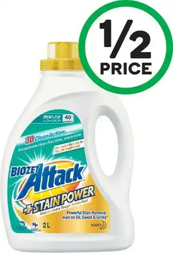 Woolworths Biozet Plus Laundry Liquid 2 Litre or Powder 2 kg offer