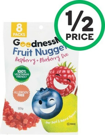 Woolworths Goodness Me Fruit Sticks Strawberry & Blueberry 120g offer