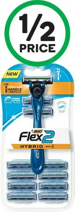 Woolworths BiC Flex 2 Hybrid Male Shaver Pk 10 offer