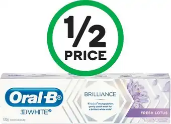 Woolworths Oral-B 3D White Brilliance Toothpaste 120g offer