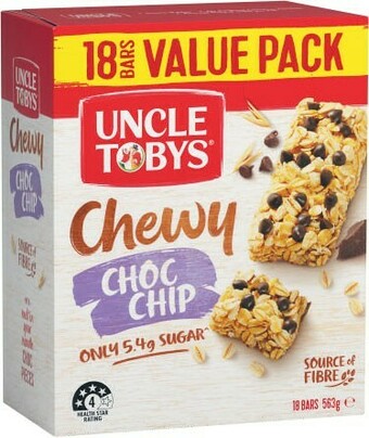 Coles Uncle Tobys Muesli Bars Value Pack 563g offer