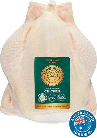 Coles Slow Hills Free Range RSPCA Approved Whole Chicken offer