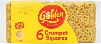 Coles Golden Crumpet Squares 6 Pack offer