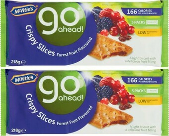 Coles McVitie’s Go Ahead Crispy Slice Biscuits 218g offer
