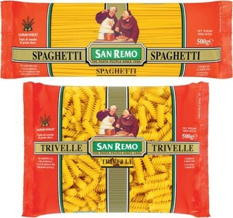 Coles San Remo Pasta 375g-500g offer