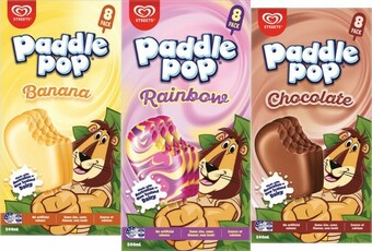Coles Streets Paddle Pop 8 Pack 544mL offer