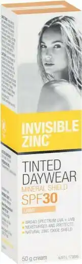 Coles Invisible Zinc Tinted Daywear Light SPF30+ 50g^ offer