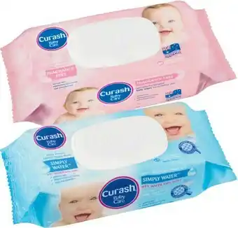 Coles Curash Fragrance Free or Simply Water Baby Wipes 80 Pack offer