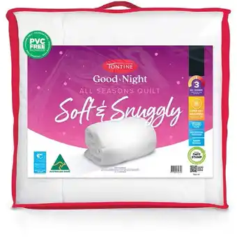 BIG W Tontine Good-Night Soft & Snuggly All Seasons Quilt - Queen offer