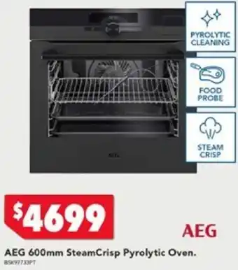 Harvey Norman AEG 600mm SteamCrisp Pyrolytic Oven offer