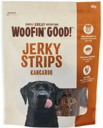 Coles Woofin’ Good Jerky Strips Dog Treats 100g offer