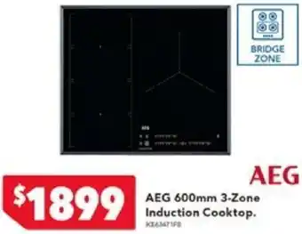 Harvey Norman AEG 600mm 3-Zone Induction Cooktop offer