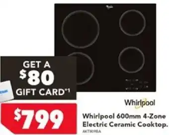 Whirlpool 600mm 4-Zone Electric Ceramic Cooktop