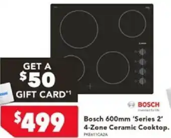 Bosch 600mm 'Series 2' 4-Zone Ceramic Cooktop