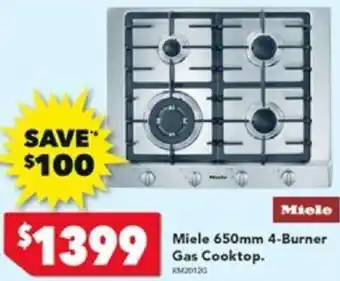 Harvey Norman Miele 650mm 4-Burner Gas Cooktop offer