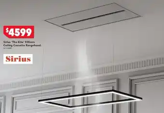 Harvey Norman Sirius 'The Kite' 930mm Ceiling Cassette Rangehood offer