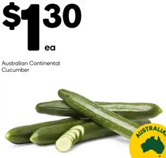 Woolworths Australian Continental Cucumber offer