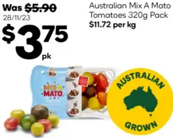 Woolworths Australian Mix A Mato Tomatoes 320g Pack offer