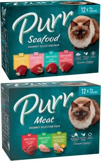 Coles Purr Cat Food 12x85g offer