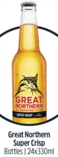 Woolworths Great Northern Super Crisp Bottles 24x330ml offer