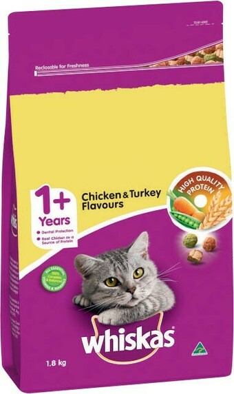 Coles Whiskas Dry Cat Food 1.8kg offer