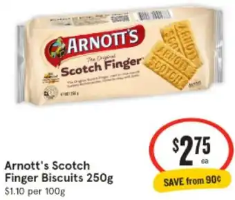 IGA Arnott's Scotch Finger Biscuits 250g offer