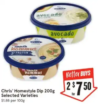 IGA Chris' Homestyle Dip 200g offer
