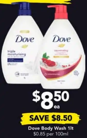 Drakes Dove Body Wash 1lt offer