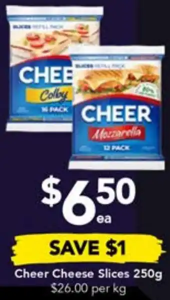 Drakes Cheer Cheese Slices 250g offer