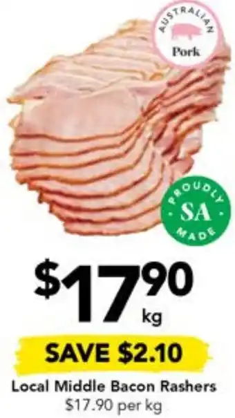 Local Middle Bacon Rashers