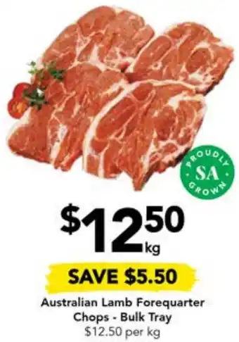 Australian Lamb Forequarter Chops - Bulk Tray