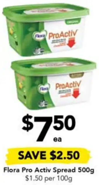 Drakes Flora Pro Activ Spread 500g offer
