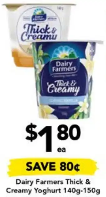 Drakes Dairy Farmers Thick & Creamy Yoghurt 140g-150g offer