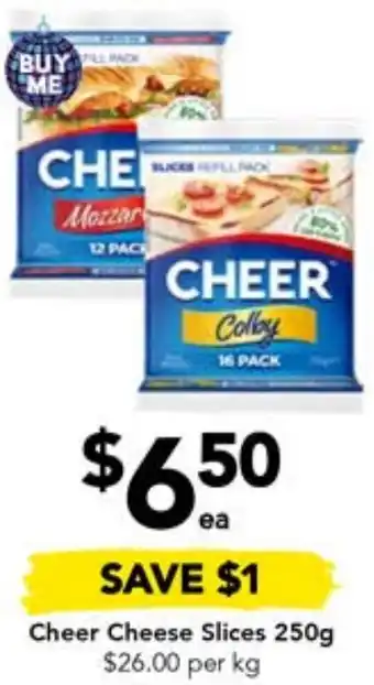 Drakes Cheer Cheese Slices 250g offer