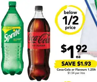 Drakes Coca-Cola or Flavours 1.25lt offer