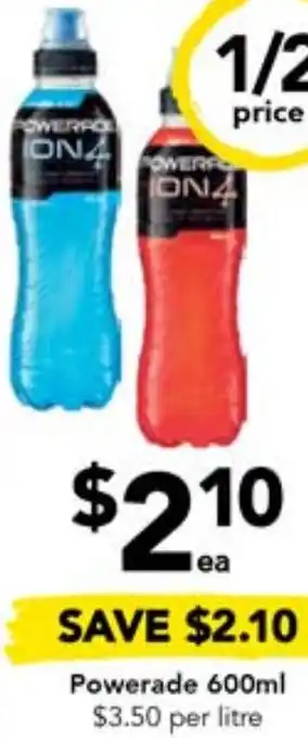 Drakes Powerade 600ml offer